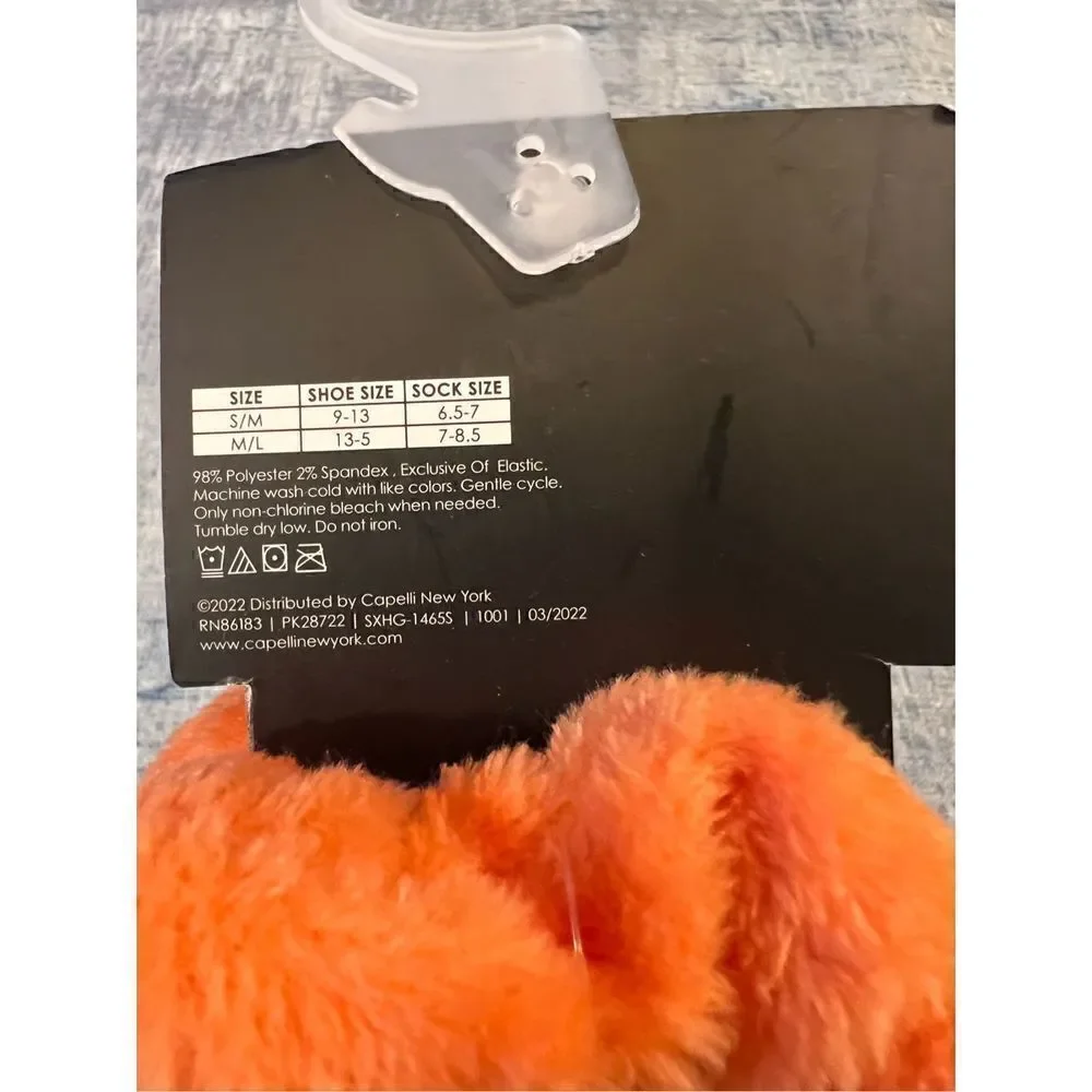 New! Capelli Halloween Socks 10 Pair with Bonus Orange Scrunchie S/M